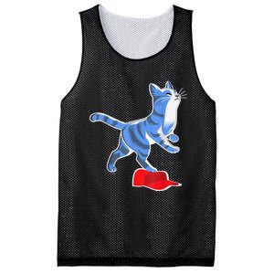 Kamala Harris Cat Stepping On Maga Hat Vp President 2024 Mesh Reversible Basketball Jersey Tank