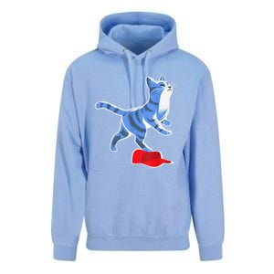 Kamala Harris Cat Stepping On Maga Hat Vp President 2024 Unisex Surf Hoodie