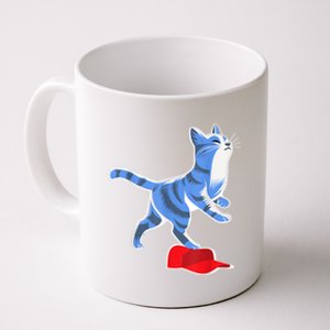 Kamala Harris Cat Stepping On Maga Hat Vp President 2024 Coffee Mug