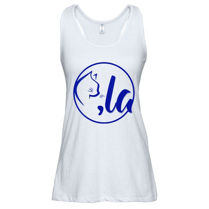 Kamala Harris Comma La Cute Cat 2024 Ladies Essential Flowy Tank