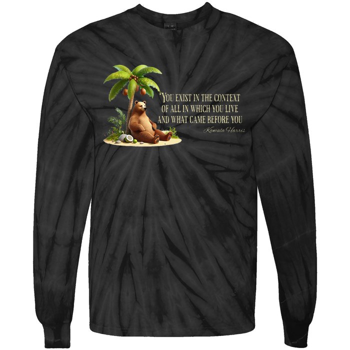 Kamala Harris Coconut Tree Quote Tie-Dye Long Sleeve Shirt