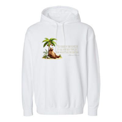 Kamala Harris Coconut Tree Quote Garment-Dyed Fleece Hoodie