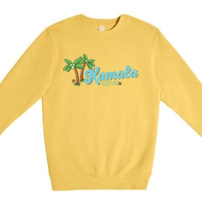 Kamala Harris Coconut Tree 2024 Democrat For President Premium Crewneck Sweatshirt