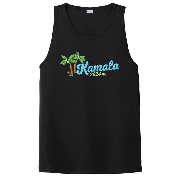 Kamala Harris Coconut Tree 2024 Democrat For President PosiCharge Competitor Tank