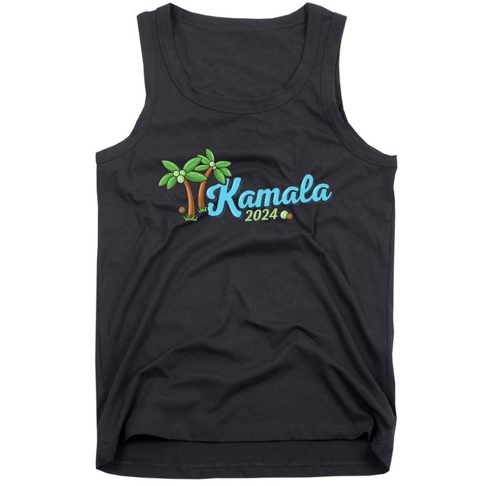 Kamala Harris Coconut Tree 2024 Democrat For President Tank Top