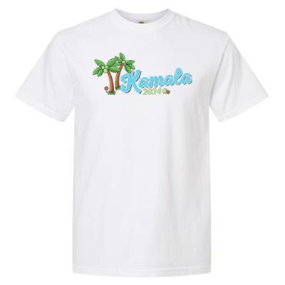 Kamala Harris Coconut Tree 2024 Democrat For President Garment-Dyed Heavyweight T-Shirt