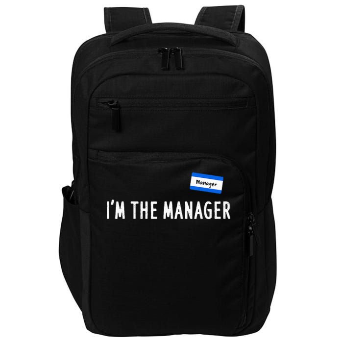 Karen Halloween Costume Im The Manager Matching Impact Tech Backpack