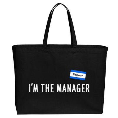 Karen Halloween Costume Im The Manager Matching Cotton Canvas Jumbo Tote