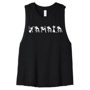 Kamala Harris Cat Lettering Positive Funny Women's Racerback Cropped Tank