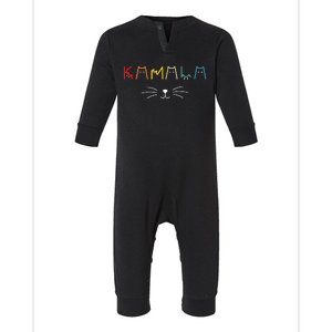 Kamala Harris Cat Lettering Positive Funny Infant Fleece One Piece