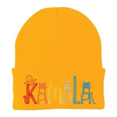 Kamala Harris Cat Lettering Positive Funny Knit Cap Winter Beanie