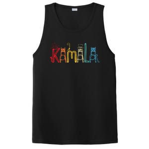 Kamala Harris Cat Lettering Positive Funny PosiCharge Competitor Tank