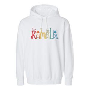 Kamala Harris Cat Lettering Positive Funny Garment-Dyed Fleece Hoodie