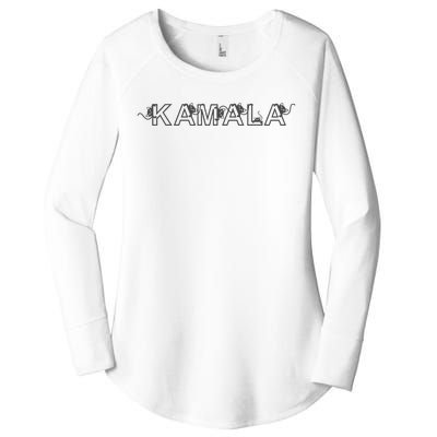 Kamala Harris Cat Lettering Childless Cat Lady Women's Perfect Tri Tunic Long Sleeve Shirt