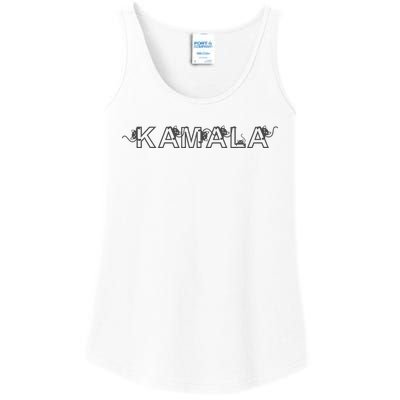 Kamala Harris Cat Lettering Childless Cat Lady Ladies Essential Tank