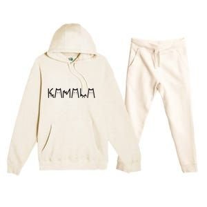 Kamala Harris Cat Lettering Positive Funny 2024 Premium Hooded Sweatsuit Set