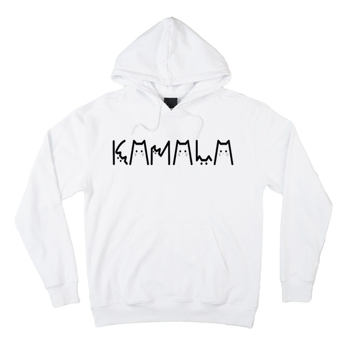 Kamala Harris Cat Lettering Positive Funny 2024 Hoodie