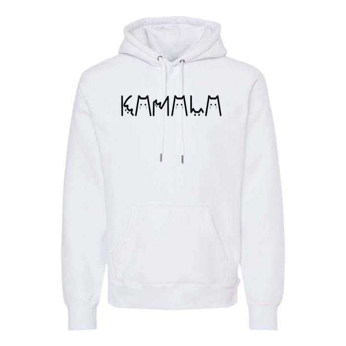 Kamala Harris Cat Lettering Positive Funny 2024 Premium Hoodie