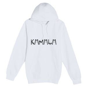 Kamala Harris Cat Lettering Positive Funny 2024 Premium Pullover Hoodie