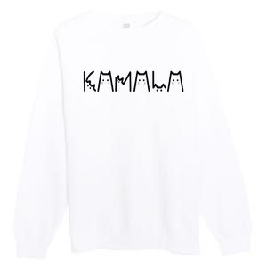 Kamala Harris Cat Lettering Positive Funny 2024 Premium Crewneck Sweatshirt