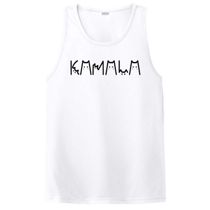 Kamala Harris Cat Lettering Positive Funny 2024 PosiCharge Competitor Tank