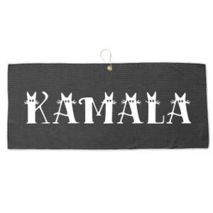 Kamala Harris Cat Lettering Positive Funny Large Microfiber Waffle Golf Towel