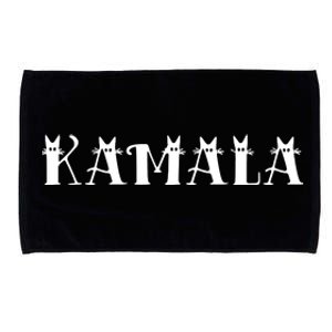 Kamala Harris Cat Lettering Positive Funny Microfiber Hand Towel