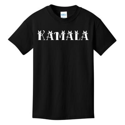 Kamala Harris Cat Lettering Positive Funny Kids T-Shirt