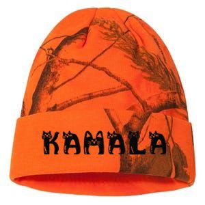 Kamala Harris Cat Lettering Positive Funny 2024 Election Kati Licensed 12" Camo Beanie