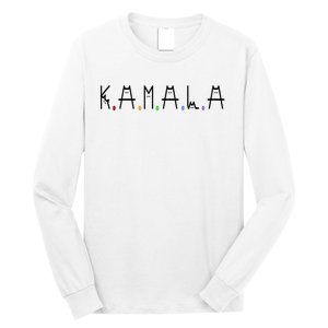 Kamala Harris Cat Lettering Positive Funny 2024 Long Sleeve Shirt