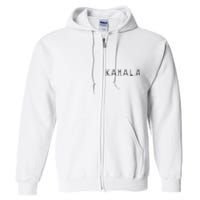 Kamala Harris Cat Lettering Positive Funny 2024 Full Zip Hoodie