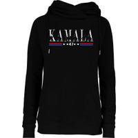 Kamala Harris Cat Lettering Positive Funny 2024 Womens Funnel Neck Pullover Hood