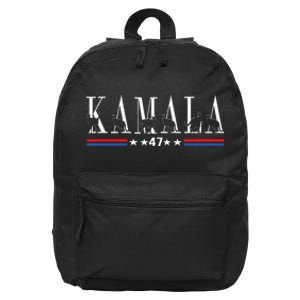 Kamala Harris Cat Lettering Positive Funny 2024 16 in Basic Backpack