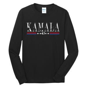 Kamala Harris Cat Lettering Positive Funny 2024 Tall Long Sleeve T-Shirt