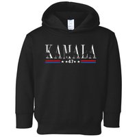 Kamala Harris Cat Lettering Positive Funny 2024 Toddler Hoodie