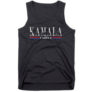 Kamala Harris Cat Lettering Positive Funny 2024 Tank Top