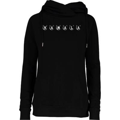 Kamala Harris Cat Lettering Positive Funny Cat Lady Letters Premium Womens Funnel Neck Pullover Hood