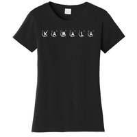 Kamala Harris Cat Lettering Positive Funny Cat Lady Letters Premium Women's T-Shirt