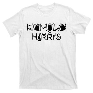 Kamala Harris Cat Lettering Positive Funny Kamala 2024 T-Shirt