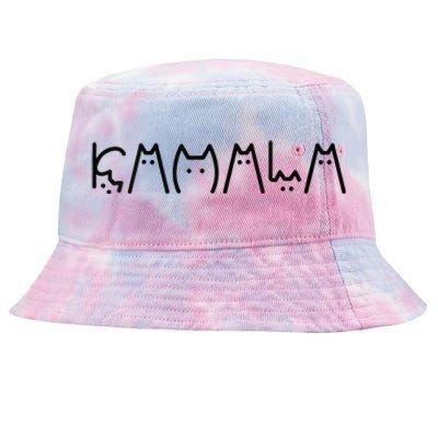 Kamala Harris Cat Lettering Positive Cat Ladies For Kamala Tie-Dyed Bucket Hat