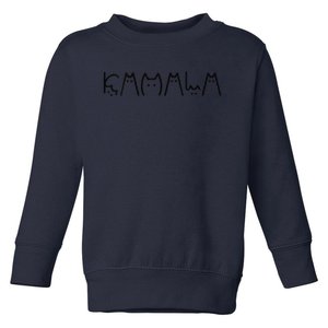 Kamala Harris Cat Lettering Positive Cat Ladies For Kamala Toddler Sweatshirt