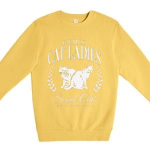 Kamala Harris Childless Cat Ladies Social Club Cat Lover Premium Crewneck Sweatshirt