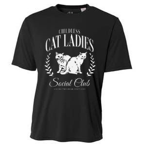 Kamala Harris Childless Cat Ladies Social Club Cat Lover Cooling Performance Crew T-Shirt