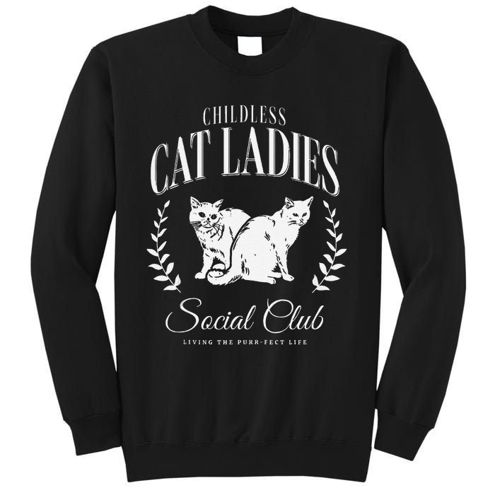 Kamala Harris Childless Cat Ladies Social Club Cat Lover Sweatshirt