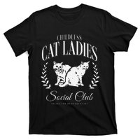 Kamala Harris Childless Cat Ladies Social Club Cat Lover T-Shirt