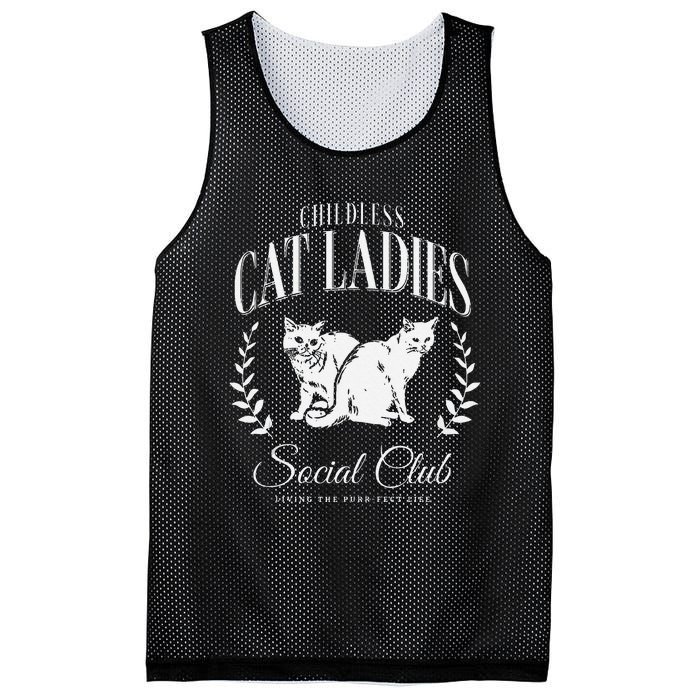 Kamala Harris Childless Cat Ladies Social Club Cat Lover Mesh Reversible Basketball Jersey Tank