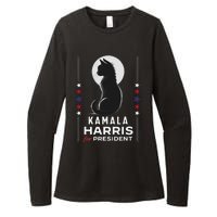 Kamala Harris Cat Ladies Vote Positive Funny 2024 Womens CVC Long Sleeve Shirt