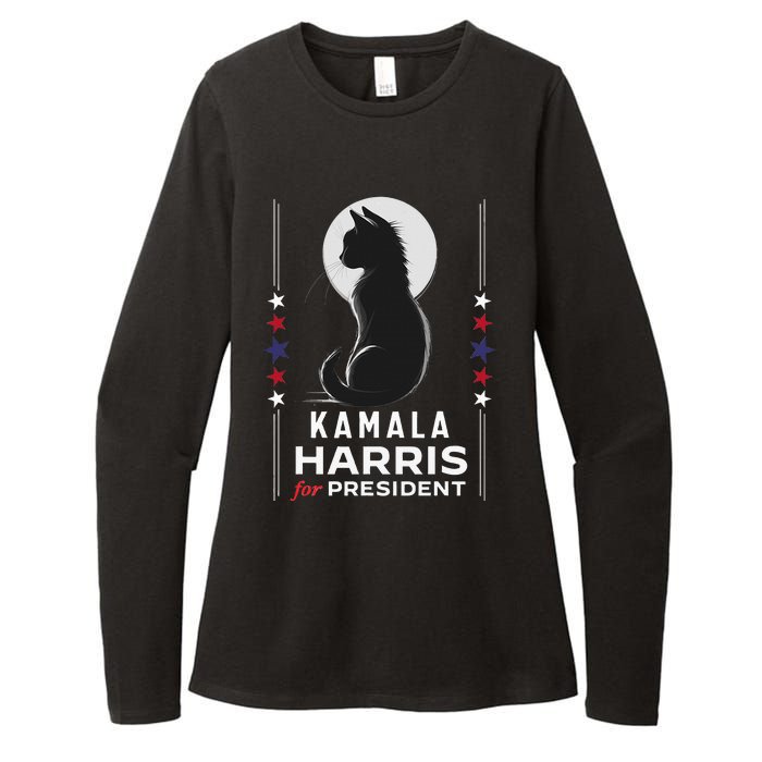 Kamala Harris Cat Ladies Vote Positive Funny 2024 Womens CVC Long Sleeve Shirt