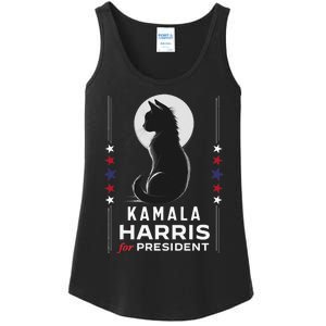 Kamala Harris Cat Ladies Vote Positive Funny 2024 Ladies Essential Tank