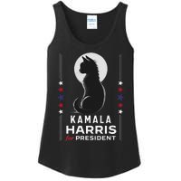 Kamala Harris Cat Ladies Vote Positive Funny 2024 Ladies Essential Tank